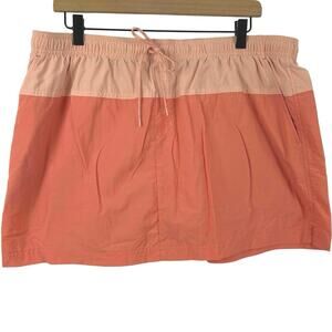 Columbia Women Pull On Skort Skirt Colorblock Coral Outdoors Activewear Size XL